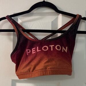 Peloton Women's Ombre Sports Bra - Black and Orange